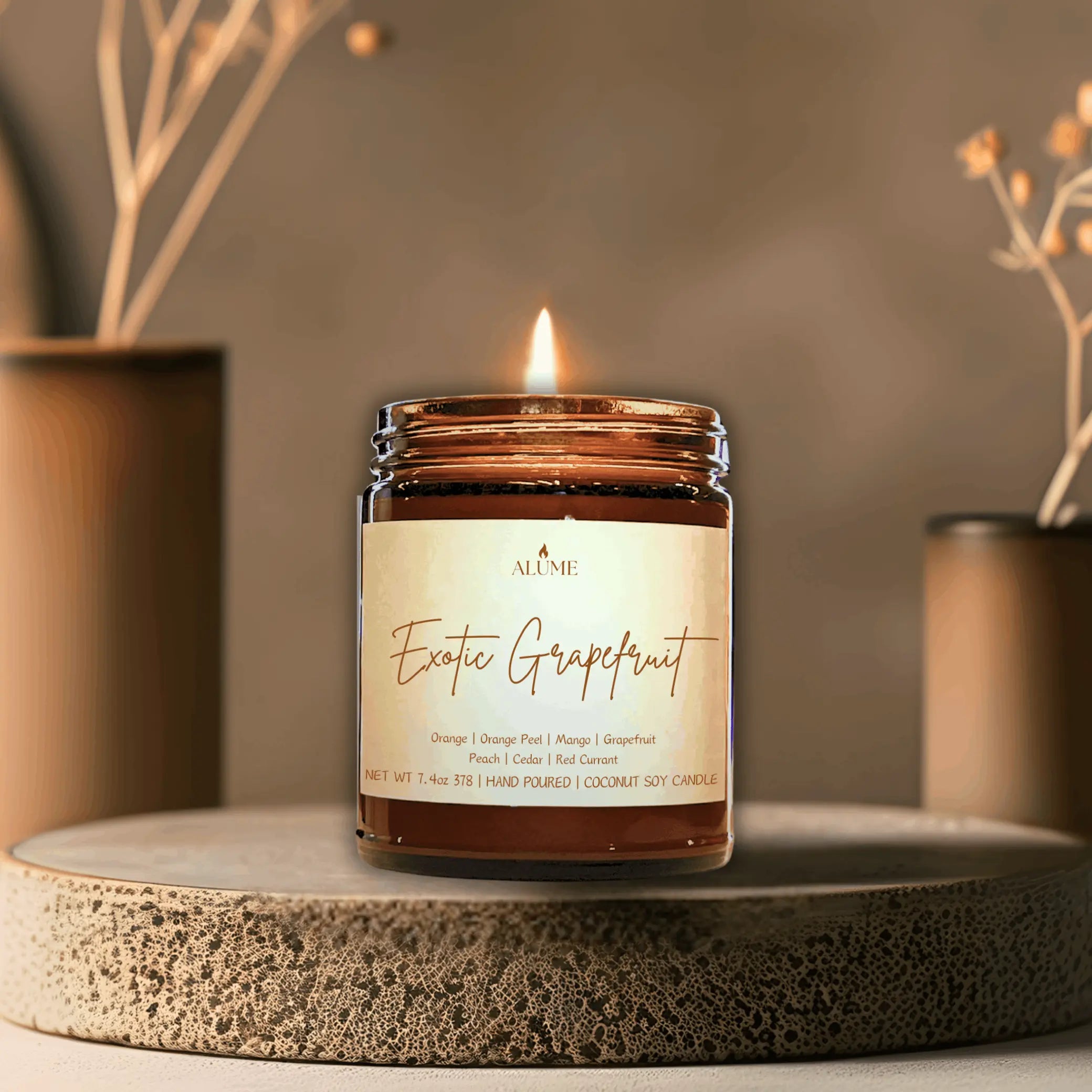 Exotic Grapefruit | 7.4 oz Candle Alume