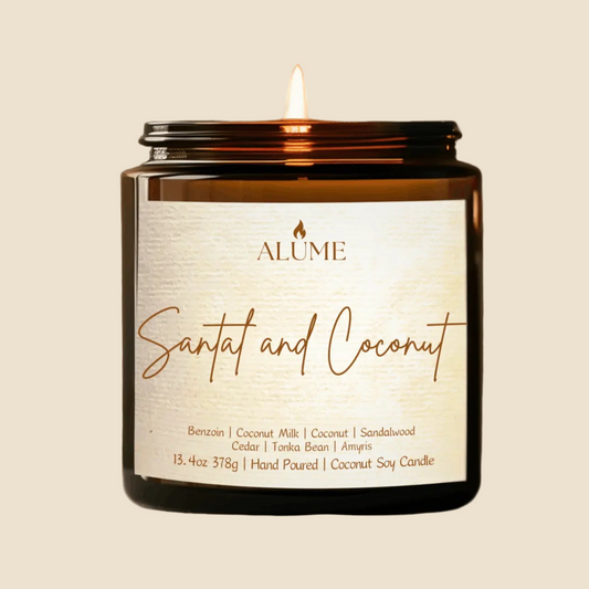Santal and Coconut | 13.4 oz Candle Alume