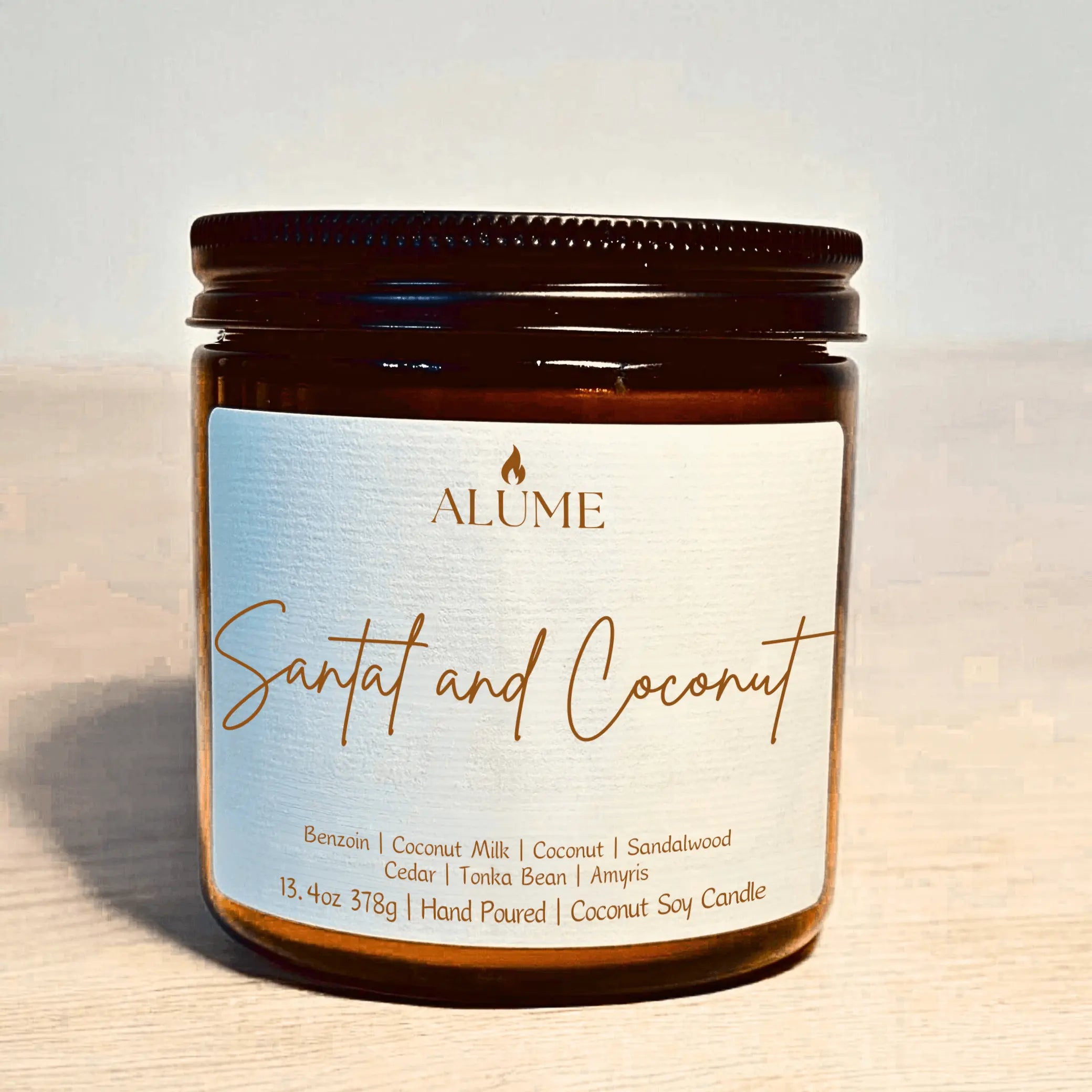 Santal and Coconut | 13.4 oz Candle Alume