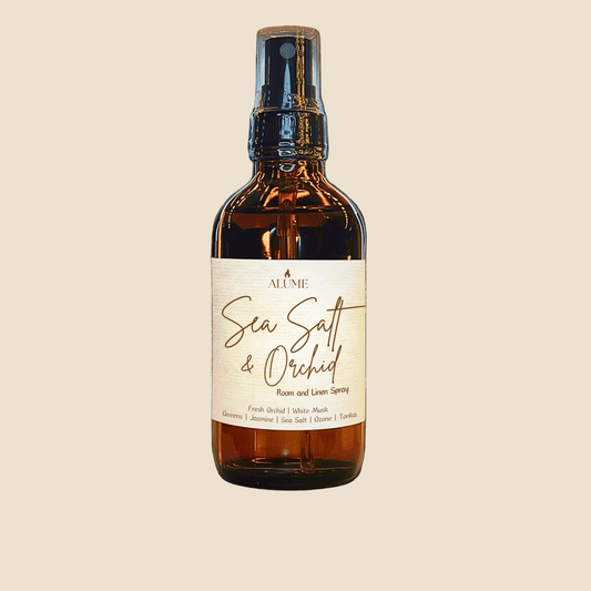 Sea Salt and Orchid | 3.5 oz Room and Linen Spray Alume