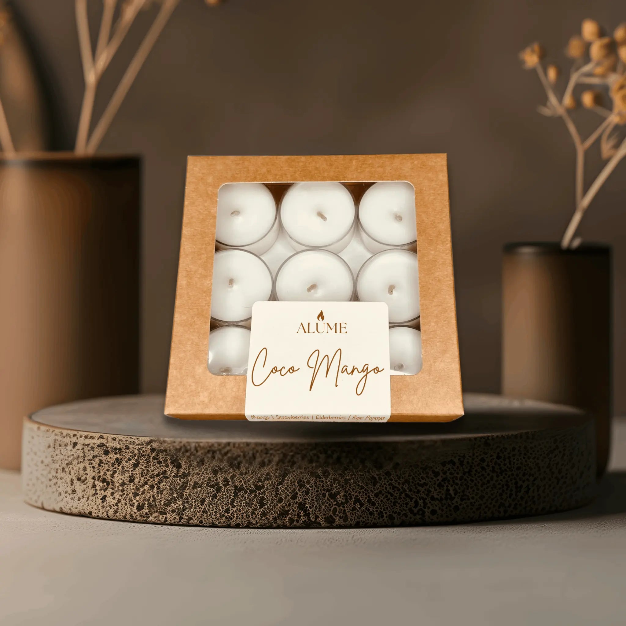 Coco Mango | 9 Count Tea Light Set Alume