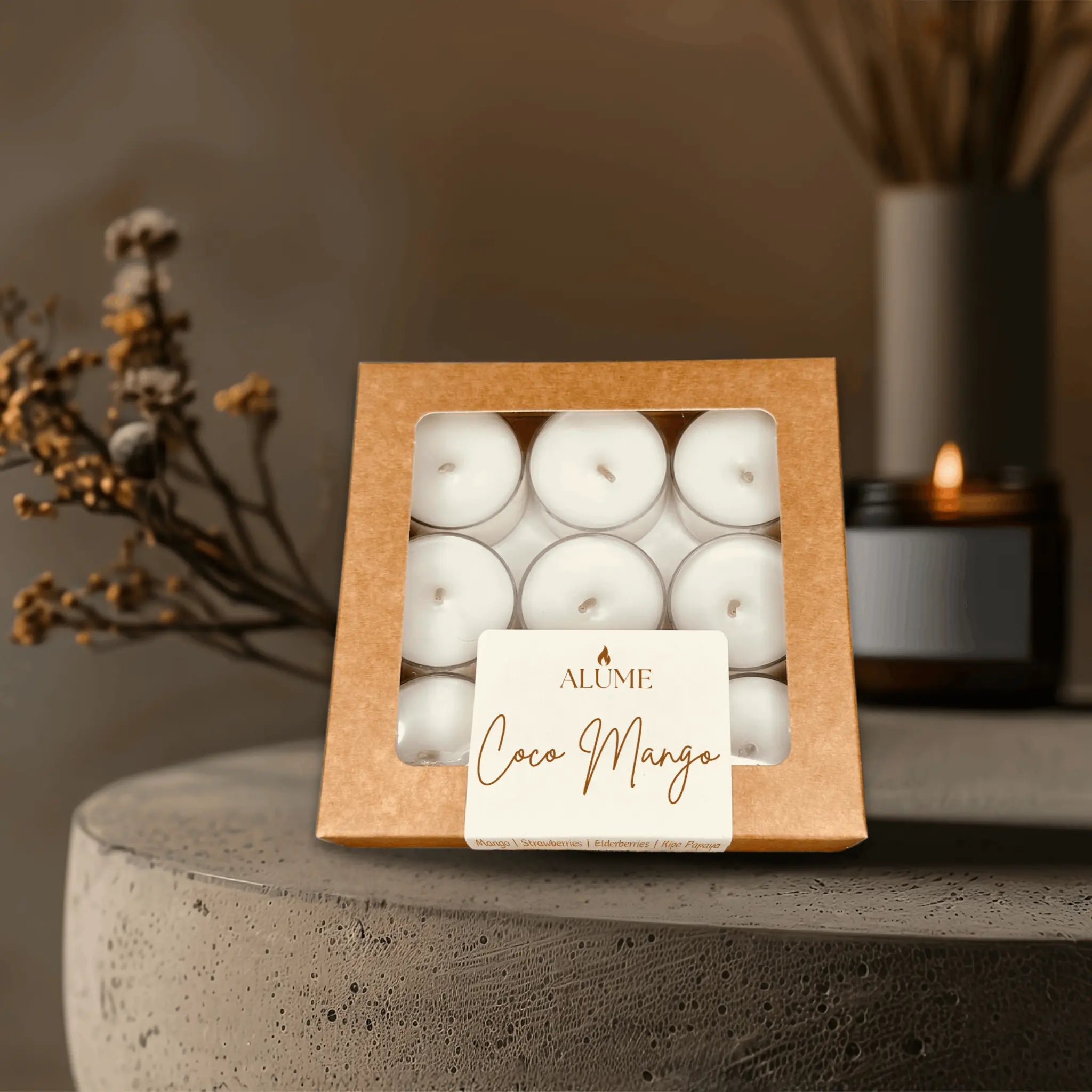 Coco Mango | 9 Count Tea Light Set Alume