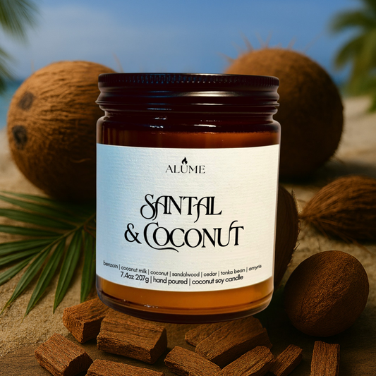 Santal and Coconut | 7.4 oz Candle Alume