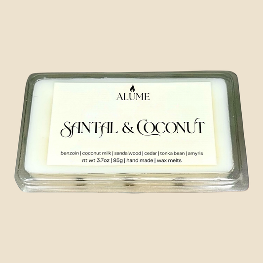 Santal and Coconut | 3.7 oz Wax Melt Alume