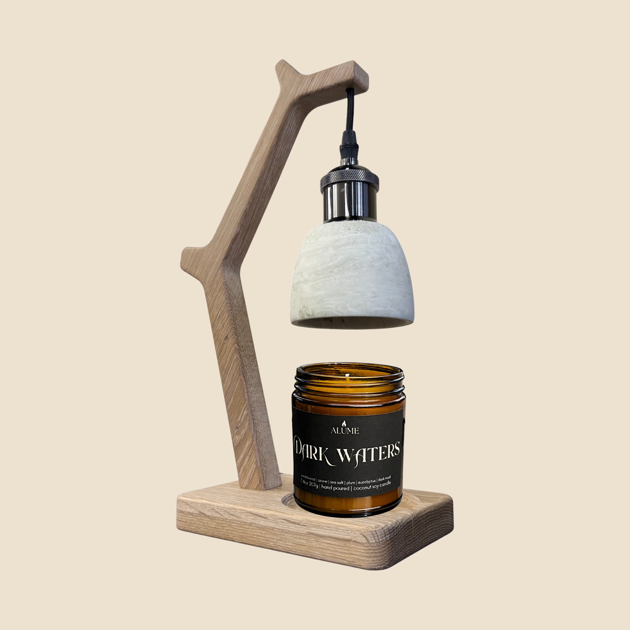 Wood Candle Warmer | White Oak Alume