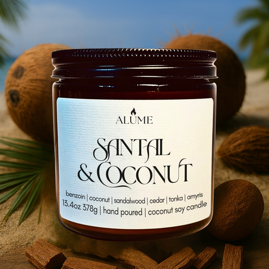 Santal and Coconut | 13.4 oz Candle Alume