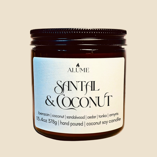 Santal and Coconut | 13.4 oz Candle Alume