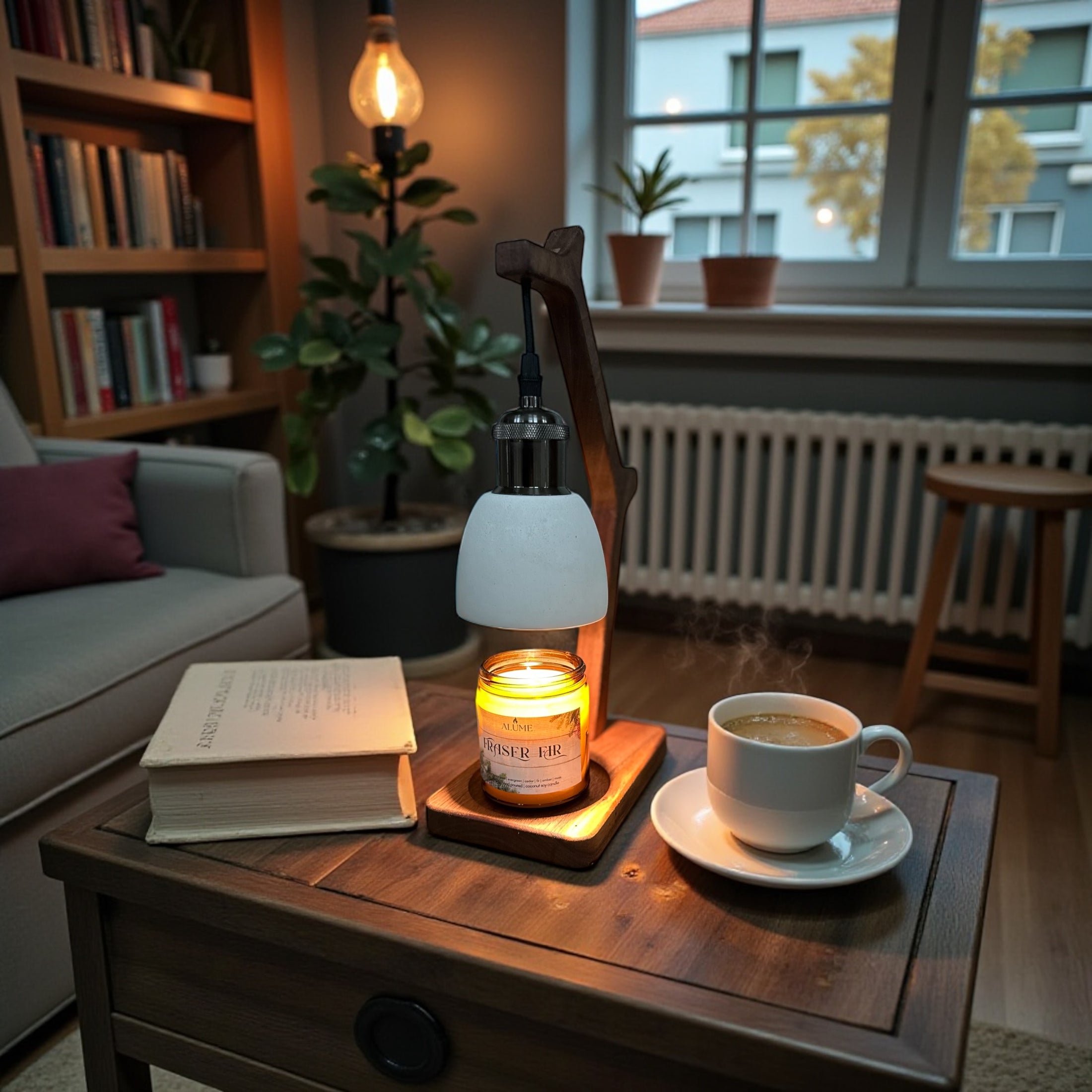 Wood Candle Warmer | Walnut Alume