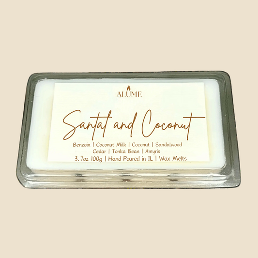 Santal and Coconut | 3.7 oz Wax Melt Alume