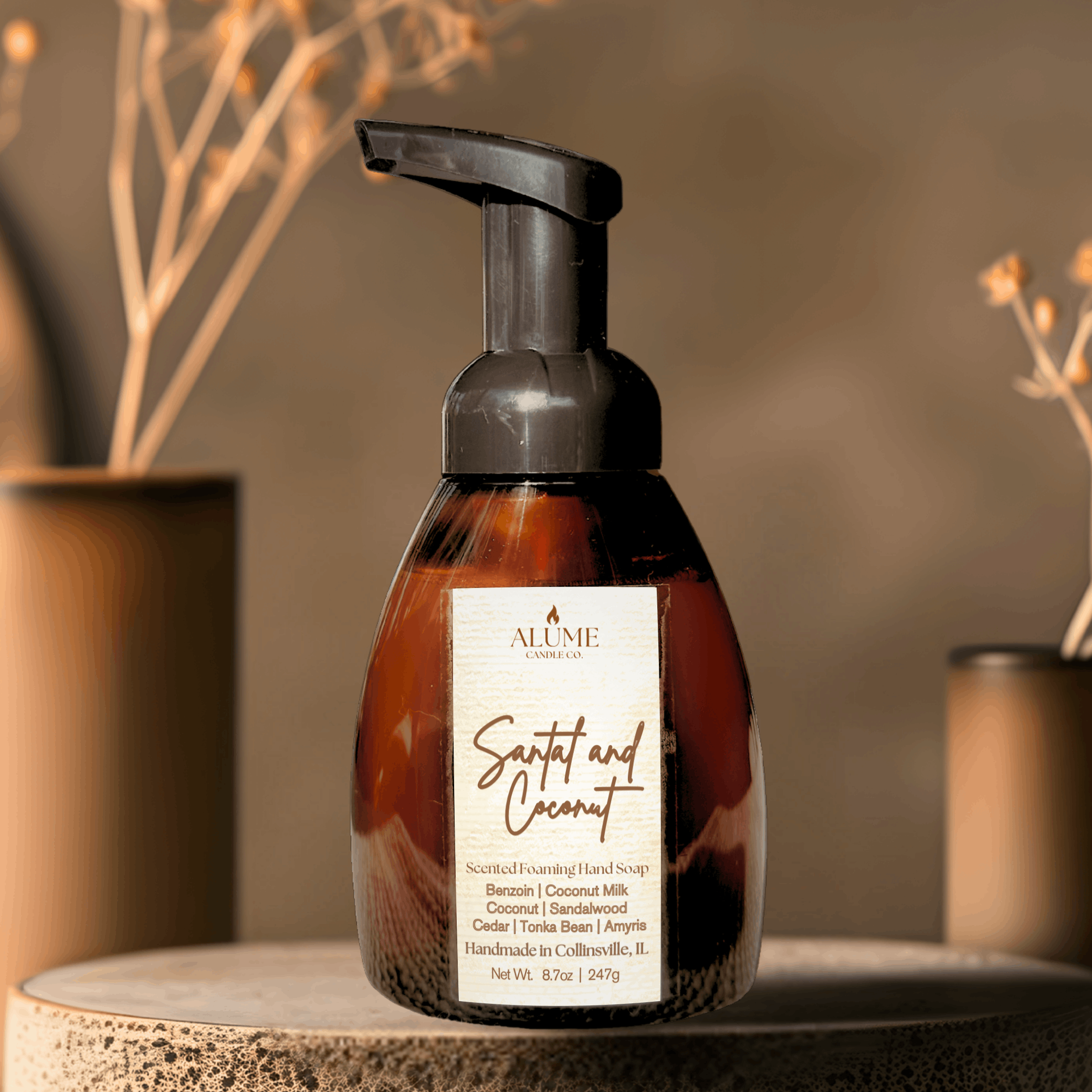 Santal and Coconut | 8.7 oz Foaming Hand Soap